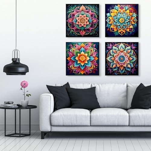 EIBEILI Mandala Paint by Numbers Kit for Adults,DIY Wall Decor