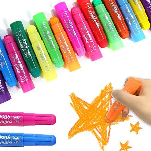TBC The Best Crafts Paint Sticks,24 Classic Colors, Washable, Non-toxic, Tempera Paint Sticks for Kids and Students