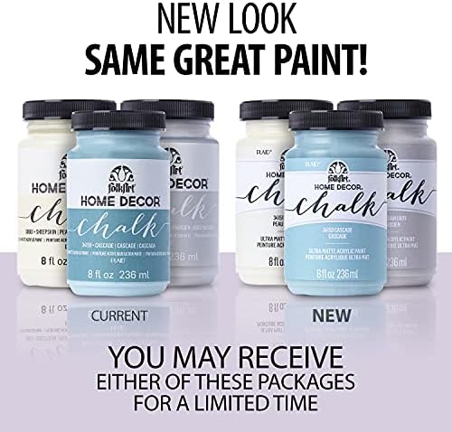 FolkArt, Barcelona Beige Assorted Home Décor 8 fl oz / 236 ml Acrylic Chalk Paint For Easy To Apply DIY Arts And Crafts, Ultra Matte Finish, 11963