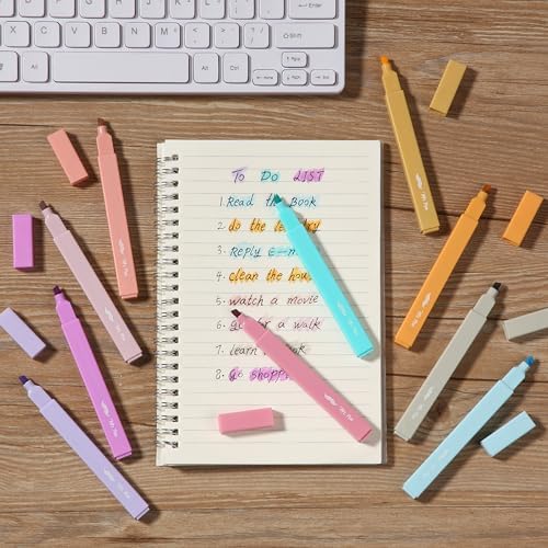 Mr. Pen- Aesthetic Highlighters No Bleed, 10 Pack, Assorted Colors | Chisel Tip, Cute Highlighters Assorted Colors for Journaling, Highlighting, Underlining, Fast Dry, Back to School Supplies