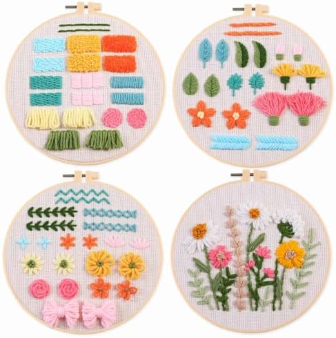 Myfelicity Punch nedle kit,Punch Needle Kits Adults Beginner,Learn Various Needlework Techniques for poking Embroidery