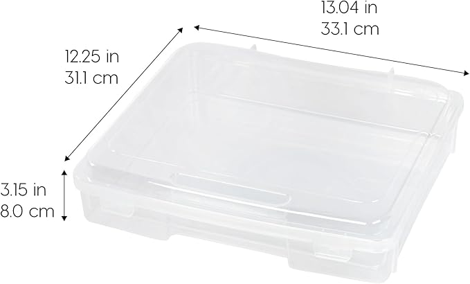 IRIS USA Board Game Storage |Made in USA| Thick Craft Case (2-Pack) - Clear