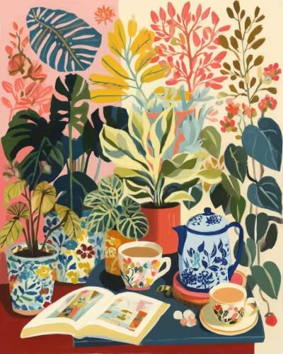 TELMOXA Plant Paint by Numbers Kit for Adults, 16x20 in