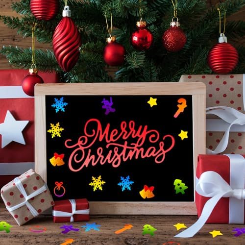 21 Pieces Christmas Die Cuts Words Cutting Dies Christmas Snowflake Tree Bell Snowman Gingerbread Cut Stencils for Xmas Scrapbooking Card Album Craft Making Supplies