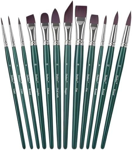 Watercolor Brushes Professional, Artist Paint Brushes Set, 12 Pieces