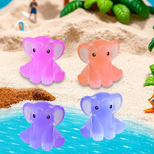 Cute Tiny Elephant Shape Resin Silicone Mold Micro Dollhouse Animal Epoxy Casting Mold for DIY Resin Art Fairy Garden Miniatures Landscape Crafts Decor