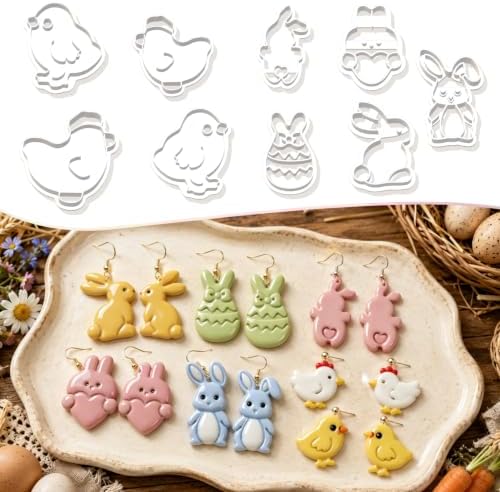 9PCS Farm Easter Clay Cutters