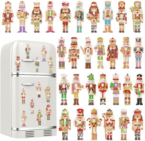 Motipuns 30 Pcs Diamond Magnets,the Nutcracker,Khaki