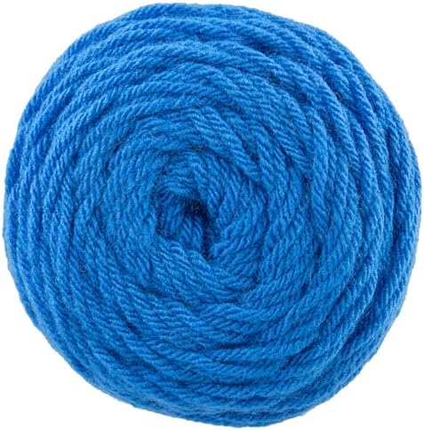 Craft County Size 4 (Medium) 100% Acrylic Fiber Yarn – Variety of Color and Pattern Options – Great for Crochet, Knitting, and Weaving (Blue)