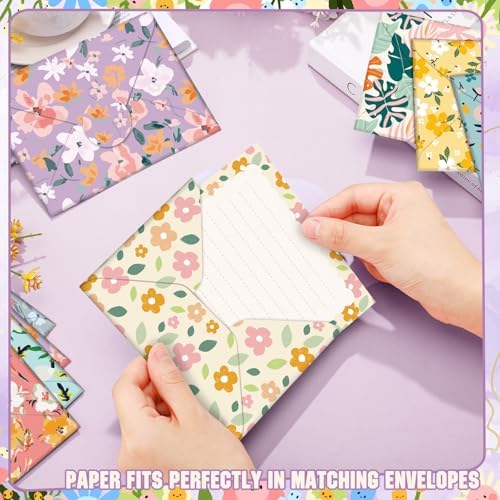 TaoBary 160 Pcs Kawaii Stationery Paper and Envelopes Set, 5.5 x 8.25''