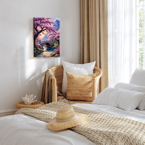 JOOZ Sakura Diamond Painting Kits for Adults with Frame, 8x12 Inch