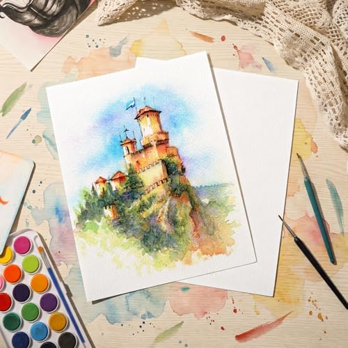 120 Sheets Watercolor Paper, 11 x 14 in, 140 Lb/300 GSM, Cold Press