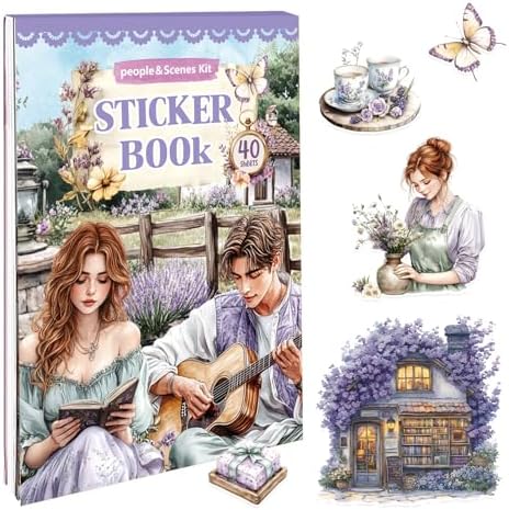 360 PCS People Stickers Book for Adults - Vintage Aesthetic Journaling Supplies Kit with Women Figures｜Scrapbooking,Card Making & Water Bottle DIY