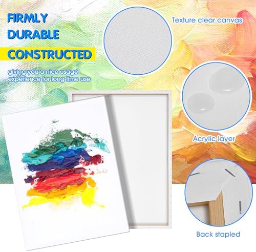Sherr 6 Pcs Large Blank Painting Canvas Stretched Primed, 30 x 20 Inch
