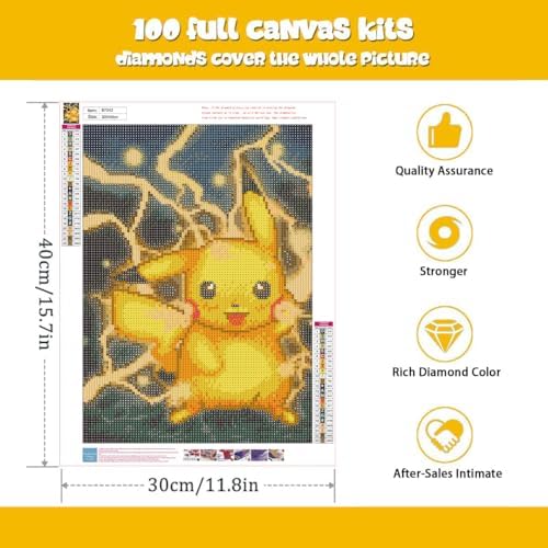 JAKI Diamond Art Painting Kits for Adults,Cartoon Diamond Art 12x16 inch