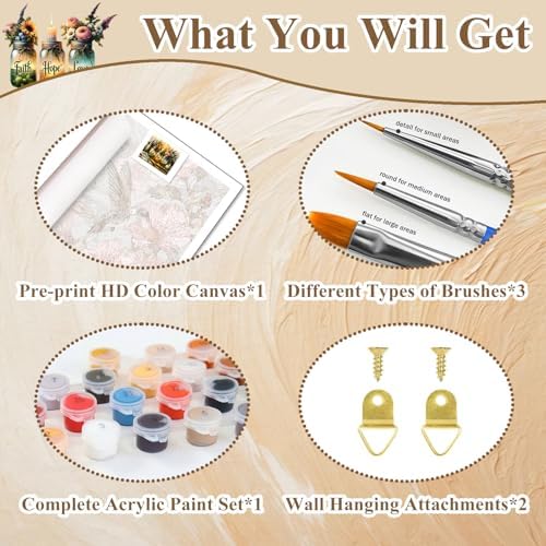 Paint by Numbers Kit for Adults Inspirational, Adult Paint by Number Kits