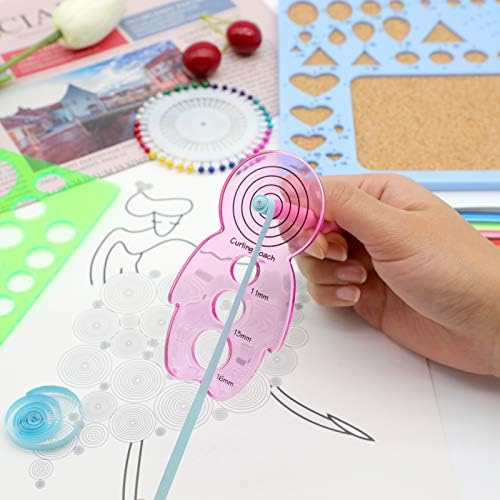 KITANIS 9 Pieces Multifunctional Slotted Quilling Tool and Supplies Kit Ergonomic for Beginner, Advanced Quiller, DIY, Handcraft, Scrapbooking, Card Making, Bookbinding and Origami