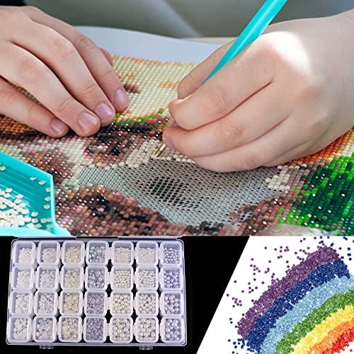 Guyuyii 2 Pack 28 Grids Diamond Painting Storage Organizer