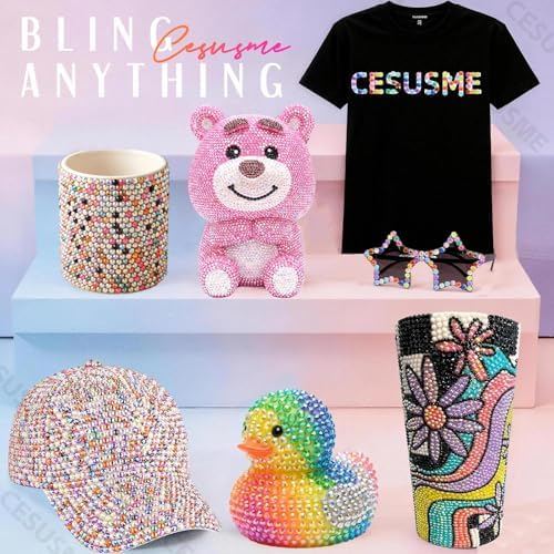28000Pcs Color Rhinestones Bedazzling Kit, Pink Resin Jelly Bedazzling Gems