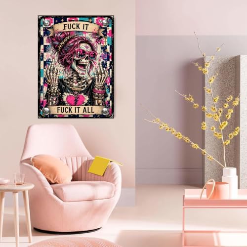 Skull Diamond Art Kits for Adults Funny Diamond Painting Kit for Beginner