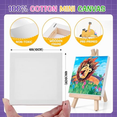 ESRICH 30 Set Canvas Painting Kit, Mini Acrylic Paint Set