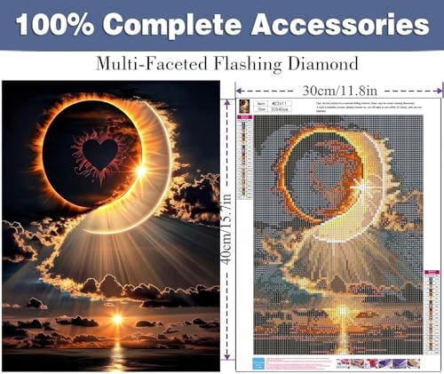 ijbnhd Sunset Diamond Art Kits for Adults for Home Wall Decor 12x16 inch
