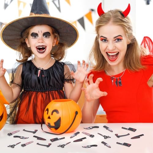 FOIMAS 28pcs Mini Fake Knife Halloween Knife Flatback Charm Knives for Halloween Craft Jewelry Making Supply Home Decoration