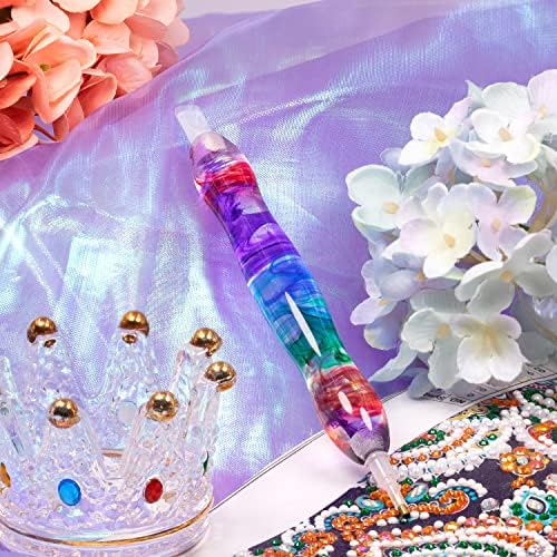Praise V Do Colorful Diamond Painting Art Pen Kit Tool, 5D Diamond Painting Pen Kit Tool Accessories Stylus Drill Pen for Diamond Painting Nail Art Diamond Art with Glue Clay and Multi Tips