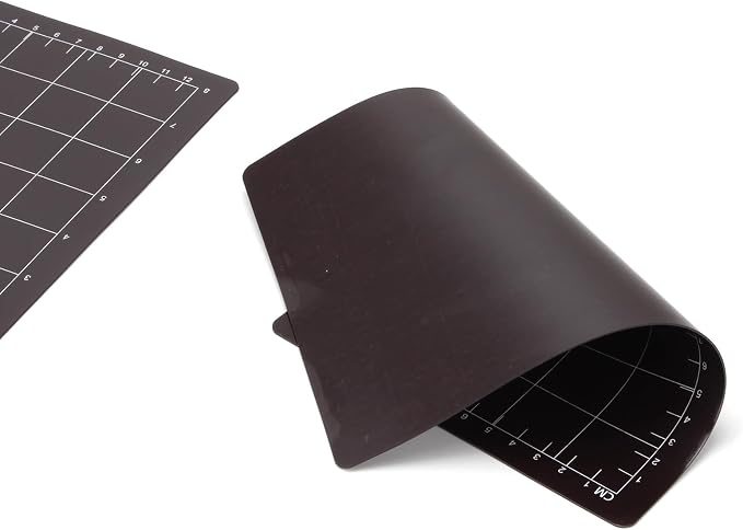 2 Pcs 6'' x 9" Magnetic Cutting Shim with Card Size | Grid Magnetic Shim Embossing Machine Die Pads, Black Sheet Grids Die Cutting Machine Accessories for Die Cutter