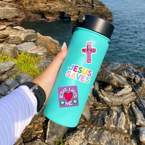 Jesus Stickers, Jesus Faith Sticker Pack Gifts for Adults Teens Kids, 50PCS Christian Jesus Stickers for Water Bottles Laptops Suitcases Skateboards Guitar