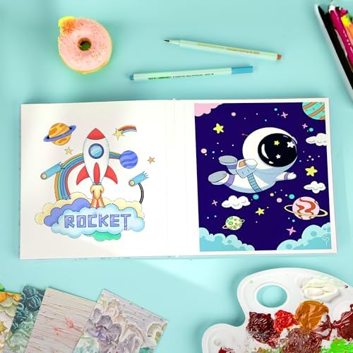 FLYING EAGLE Sketch Book,Hardcover Sketchbook for Kids,4.5x4.5,4 Pack