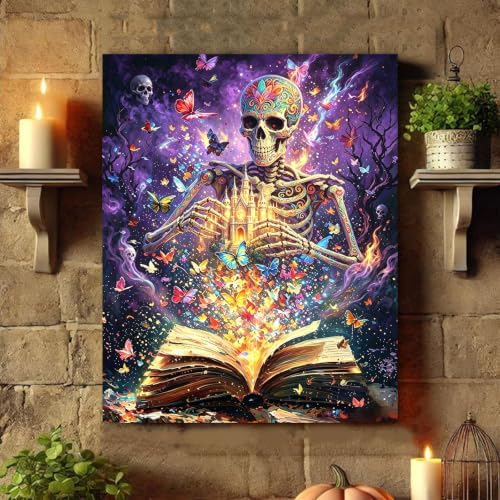 Arttoplus Skull Paint by Numbers Kit for Adults Beginner 16x20 inch
