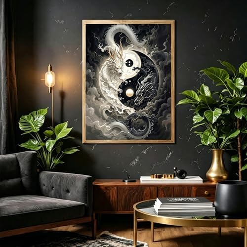 Dragon Diamond Art Kits for Adults, Arts and Crafts for Adults 12x16 Inch