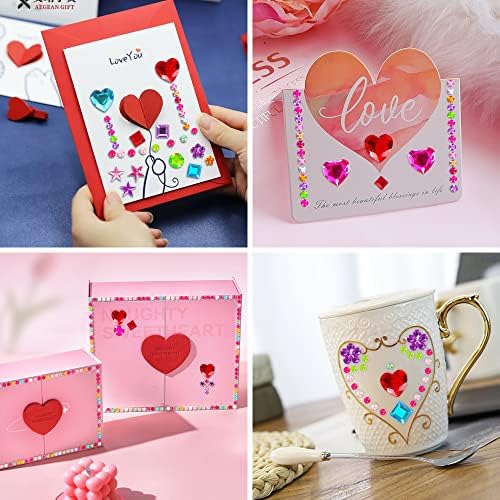 880pcs Gem Stickers Rhinestones for Crafts - Self Adhesive Jewels Stickers, Acrylic Gems DIY Craft Decorative Diamond Small Stickers for Kids
