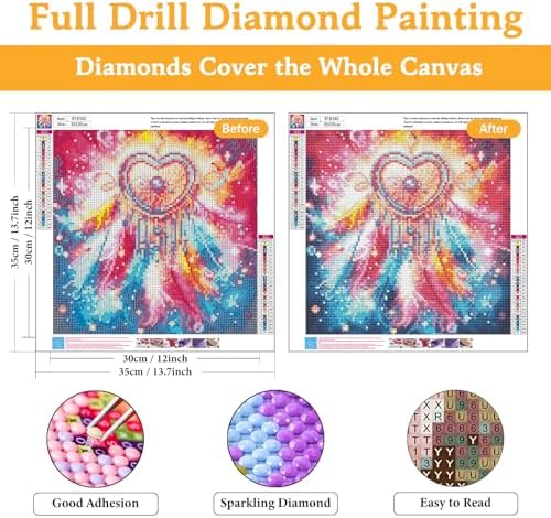 Diamond Art Kits for Adults & Beginners, Dreamcatcher Diamond Painting Kit