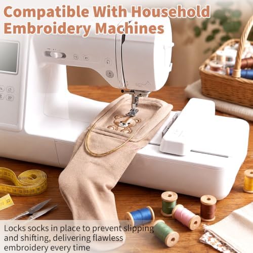 Minnisend Sock Hoop for Embroidery Machine, 2 Adult + 1 Kid Set