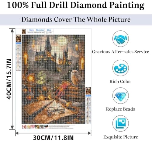 Magic Castle Diamond Art Painting Kits for Adults,Diamond Art for Adults