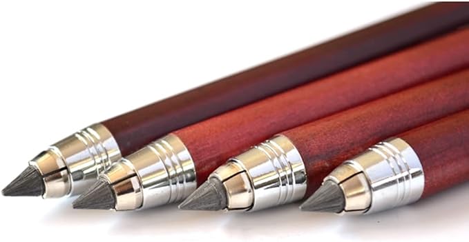 5.6mm Lead Holder Sketching Mechanical Pencil Retractable Drawing Charcoal Pencil Automatic Wooden Sketch Pencil with Gift Box for Artists Beginners Engineers Graphing Crafting School Art Supplies
