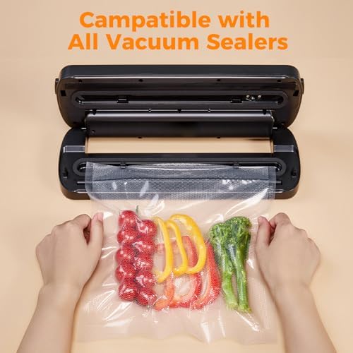Wevac Vacuum Sealer Bags for Food 8x50 2 Rolls, Fit Food Saver Machines