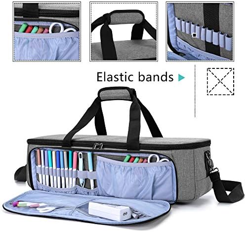 LUXJA Carrying Bag for Cricut Die-Cutting Machine and Supplies, Gray