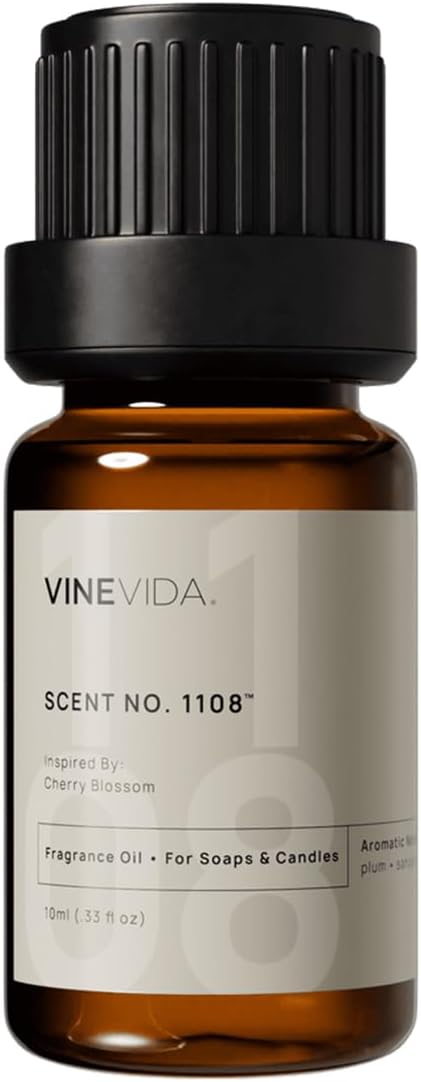 VINEVIDA [0.33oz] Cherry Blossom Fragrance Oil for Candle Making and Soap Making - Premium Candle Scents for Soy Candles