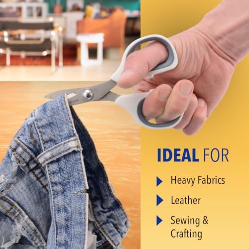 Westcott 5.5" Rag Snips, Crafting, Quilting & Sewing Scissors for Fabric Cutting with Titanium-Bonded Blades