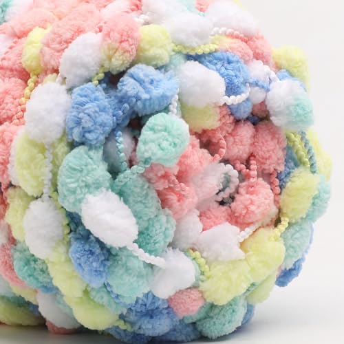 Hand-Woven Ball Yarn, 4 Pack, 380g Total, for Blankets, Cushions, and Pet Nests, Fluffy Chunky Craft Yarn (Gorgeous)