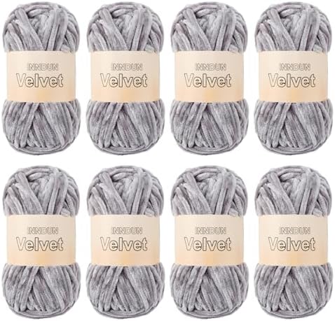 Soft Velvet Chenille Yarn for Crocheting, Super Bulky Yarn for Blankets