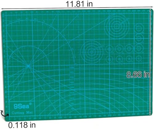 A4 Self Healing Cutting Mat, 12 x 8 in, Green