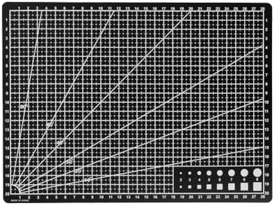 Self Healing Sewing Mat, Rotary Cutting Mat Double Sided 5-Ply Craft Cutting Board for Sewing Crafts Hobby Fabric Precision Scrapbooking Project 9inch x 12inch (A4-Black)