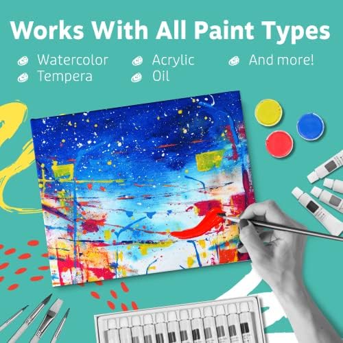 Artlicious Small Canvases for Painting - Pack of 12, 5 x 5 Inch Blank White Canvas Boards - 100% Cotton Art Panels Mini Canvas Bulk for Oil, Acrylic & Watercolor Small Canvas for Painting
