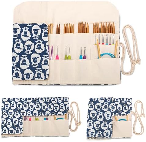 Teamoy Knitting Needle Crochet Hook Case Organizer Holder(up to 11"), Sheep
