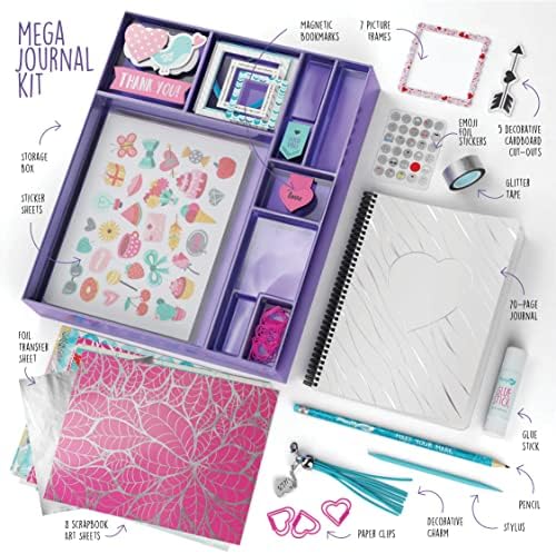 DIY Journal Kit for Girls - Gift for 8-14 Year Old Girl - Crafts for Teen | Cool Birthday Gifts Ideas for Teens - Fun, Cute Art & Crafts Kits for Tween Teenage Kids- Scrapbook & Diary Supplies Toy Set
