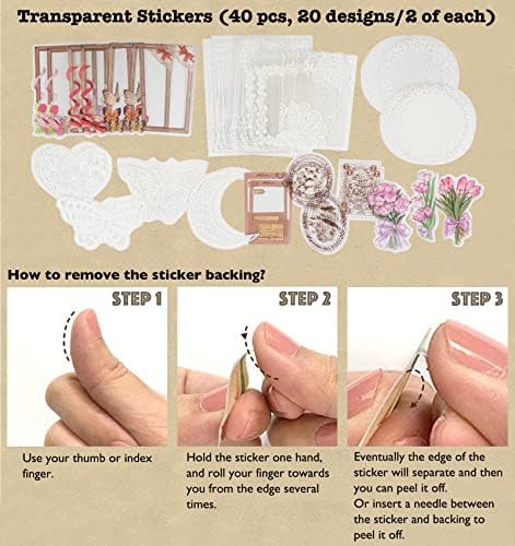 Knaid 200 Piece Vintage Ephemera Bundle - Paper & Sticker Kit for Junk Journaling, Scrapbooking, Planners, Bullet Journals, Collage, Decoupage - Cottagecore Themed - Pastel/Earthy Tones